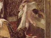 Edgar Degas woman after bath oil painting reproduction